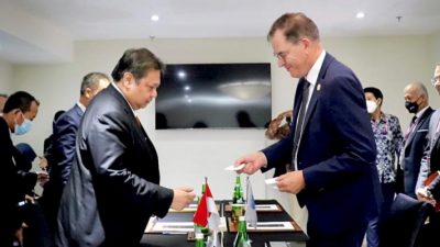 Bertemu Dirjen UNIDO Gerd Muller, Menko Airlangga Bahas Peningkatan Kinerja Sektor Industri
