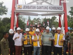Bersama Bupati Muna, Ridwan Bae Resmikan Jembatan Gantung Kombungo Senilai Rp.6,1 Miliar