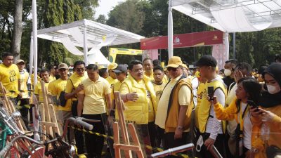 Bakornas Fokusmaker Gelar Moto Fest Meriahkan Jalan Sehat HUT Ke-58 Partai Golkar