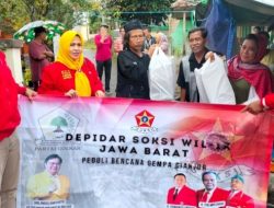 SOKSI Turun Langsung ke Warga Korban Gempa Cianjur, Bawa Makanan, Selimut Hingga Obat-Obatan