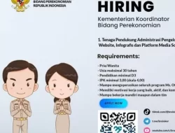 Menko Airlangga Butuh Pengelola Website, Infografis dan Platform Medsos, Minat?