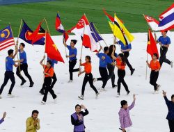 Duh! Bendera Indonesia Terbalik Saat Pra Upacara Pembukaan SEA Games Kamboja 2023
