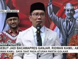 Disebut Jadi Cawapres Ganjar Pranowo, Ridwan Kamil: Saya Taat Aturan Partai Golkar