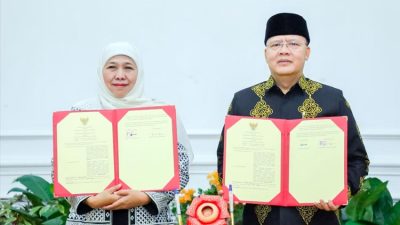 Gubernur Bengkulu Rohidin Mersyah dan Gubernur Jatim Khofifah Jalin Kerjasama 4 Sektor