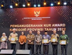 Gubernur Lampung Arinal Djunaidi Terima KUR Award Dari Menko Airlangga