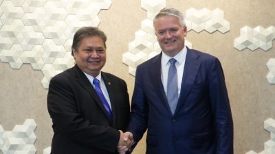 Ditemui Sekjen Mathias Cormann, Menko Airlangga: RI Dapat Lampu Hijau Gabung OECD