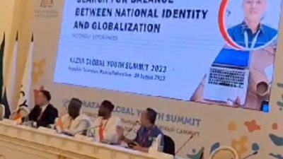 Ketua Umum DPP KNPI Tantan Taufiq Lubis Menduniakan Pancasila di Kazan Global Youth Summit 2023, Russia