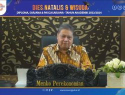 Menko Airlangga Harap Wisudawan Esa Unggul Beri Kontribusi Terbaik Bagi Masyarakat