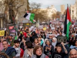 Puluhan Ribu Warga Spanyol Turun ke Jalan Dukung Perjuangan Palestina