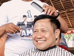 Didukung Komunitas Cukur Garut, Cak Imin Ikutan Potong Rambut Massal di Situ Bagendit