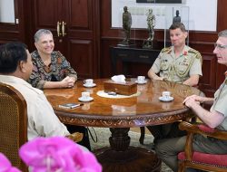 Perkuat Kerja Sama, Menhan Prabowo Terima Kunjungan Panglima Angkatan Bersenjata Australia