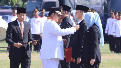 Arinal Djunaidi Pimpin Upacara HUT Ke-60 Provinsi Lampung