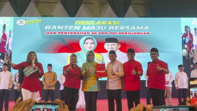PDIP Resmi Deklarasikan Airin Rachmi Diany dan Ade Sumardi Cagub-Cawagub Banten