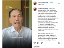 Menko Luhut di HUT Ke-79 Kemerdekaan RI: Mari Bangun Bangsa Dengan Bergandeng Tangan
