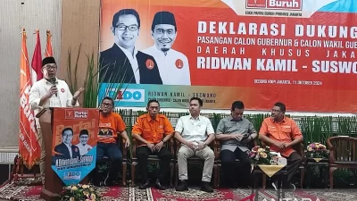 Partai Buruh Deklarasikan Dukungan Untuk Ridwan Kamil-Suswono di Pilgub Jakarta