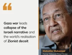 Eks PM Malaysia, Mahathir Mohamad: Perang Gaza Ungkap Tipu Daya Zionis