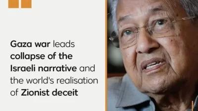 Eks PM Malaysia, Mahathir Mohamad: Perang Gaza Ungkap Tipu Daya Zionis