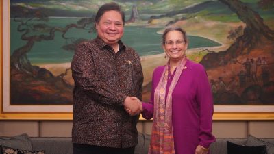Menko Airlangga Bertemu Dubes AS Kamala Lakhdur, Bahas Tarif Impor Trump