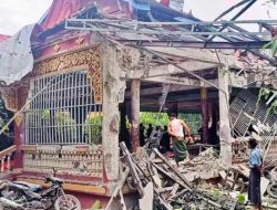 Junta Myanmar Bombardir Vihara Buddha, Puluhan Warga Pengungsian Tewas